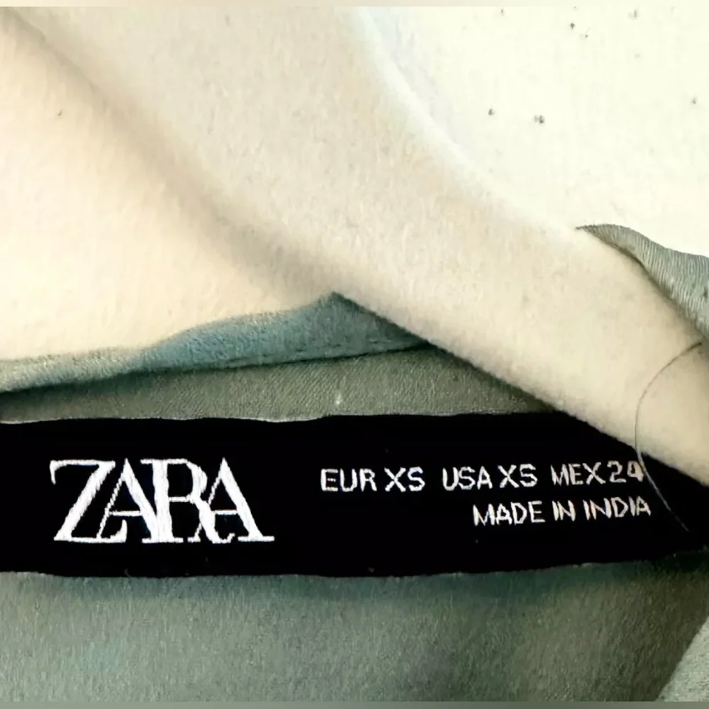 ZARA Women's Green Satin Tunic Dress Size XS - Picture 5 of 8